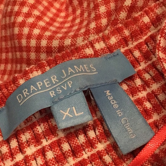 DRAPER JAMES RSVP | Bow Strap Midi Dress Cherry Gingham XL - Picture 9 of 11